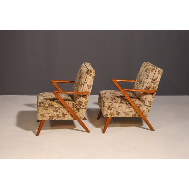 1960s Set of Mid-Century Armchairs, Czechoslovak, 1960s For Sale - Image 5 of 12