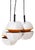 20th Century Space Age Orange and Chrome 3-Light Chandelier For Sale