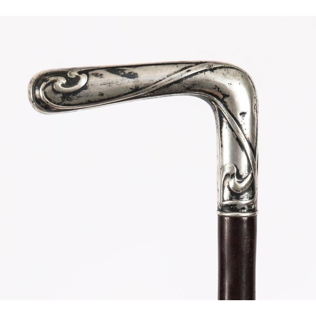 Antique French Silver Walking Cane Stick, 1800s For Sale - Image 6 of 10