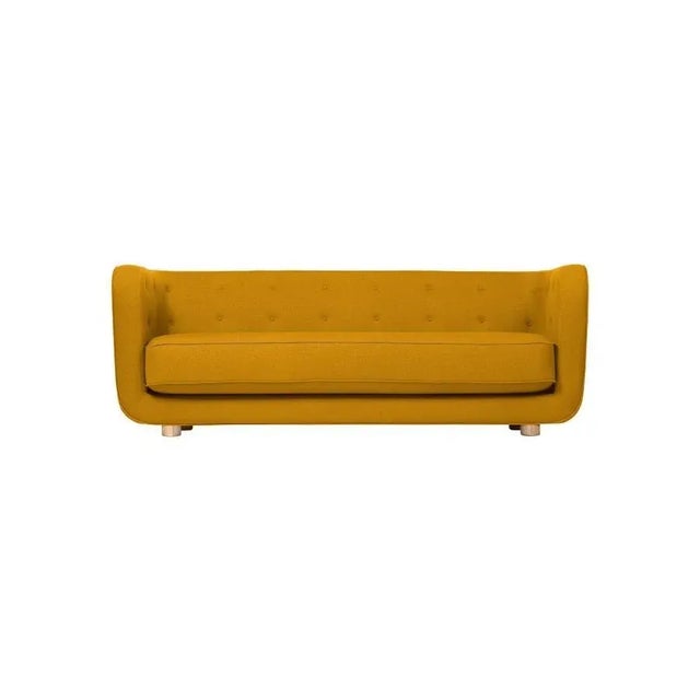 Orange and natural oak raf simons vidar 3 vilhelm sofa by lassen dimensions: w 217 x d 88 x h 80 cm materials: textile,...