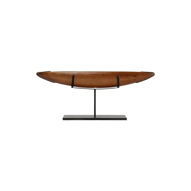 Brown 19th Century Chinese Mounted Shuttle Decorative Object For Sale - Image 8 of 8