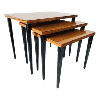 Vintage Danish Nesting Tables, 1960s, Set of 3 For Sale