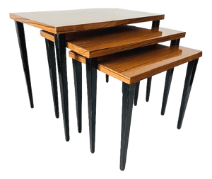 Vintage Danish Nesting Tables, 1960s, Set of 3