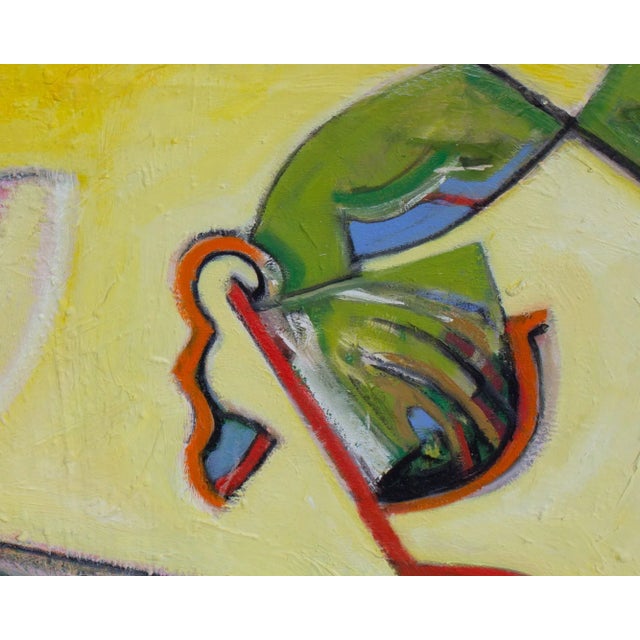 Textile Abstract Oil on Canvas Painting by James L. Bruch For Sale - Image 7 of 9