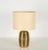 Mid-Century Italian Table Lamp in Brass with Beige Lampshade by Tommaso Barbi, 1970s For Sale - Image 4 of 16