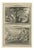 Pieter Mortier, Samson Kills the Lion and Burns the Philistines' Corn, 1700, Engraving For Sale