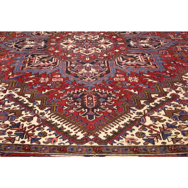 Vintage Persian Heriz Rug - 06'08 X 08'05 For Sale In Dallas - Image 6 of 7