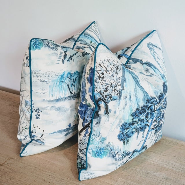 2020s Designers Guild Outdoor Mountain Pillows - Set of 2 For Sale - Image 5 of 6