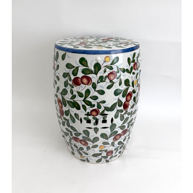 Elevate your indoor or outdoor living space with this beautiful vintage Chinese hand-painted ceramic garden stool. This...