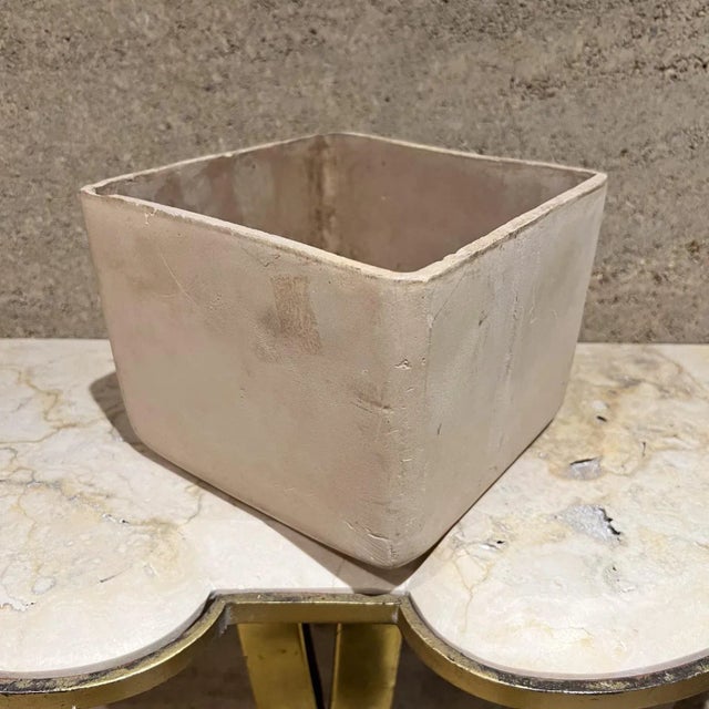 1960s Architectural Pottery Square Bisque Planter Style John Follis For Sale In San Diego - Image 6 of 10