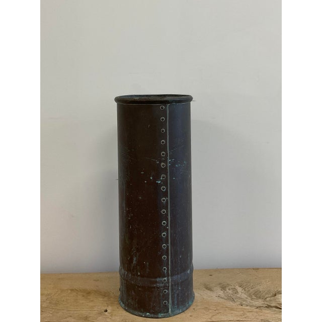 Industrial Antique Fire Extinguisher Canister or Umbrella Stand For Sale - Image 3 of 13