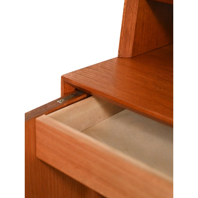 Brown Scandinavian Bookcase with Cabinet, 1950s-1960s For Sale - Image 8 of 9