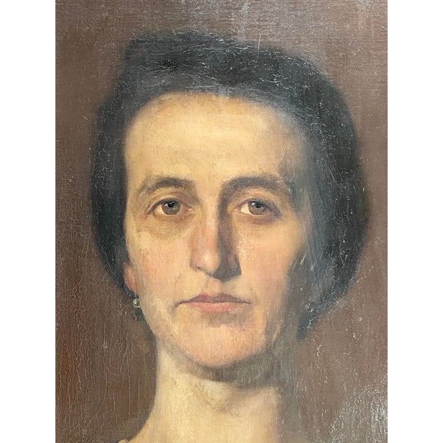 Modern Max Schmidt, Portrait of a Woman on Canvas by Max Schmidt (Active in the First Half of the 20th Century in Berlin), 1890s, Oil on Canvas For Sale - Image 3 of 15