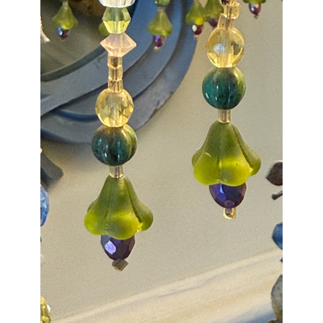 Bottle Green 1960s Rare Italian Tole Lamp For Sale - Image 8 of 13