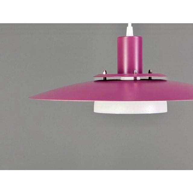 Vintage Danish Purple Pendant Lamp, 1970s For Sale - Image 6 of 11