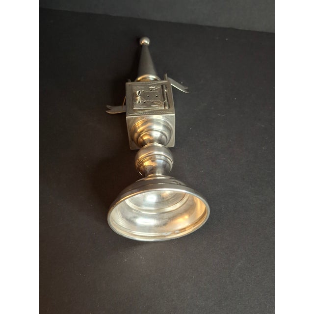 Religious Antique German 800 Silver Besamim Spice Tower Tower Havdalah Judaica 8" 89g For Sale - Image 3 of 18