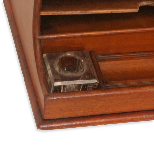 Mid-Century Modern Antique Desk Stationary With Inkwell For Sale - Image 3 of 3