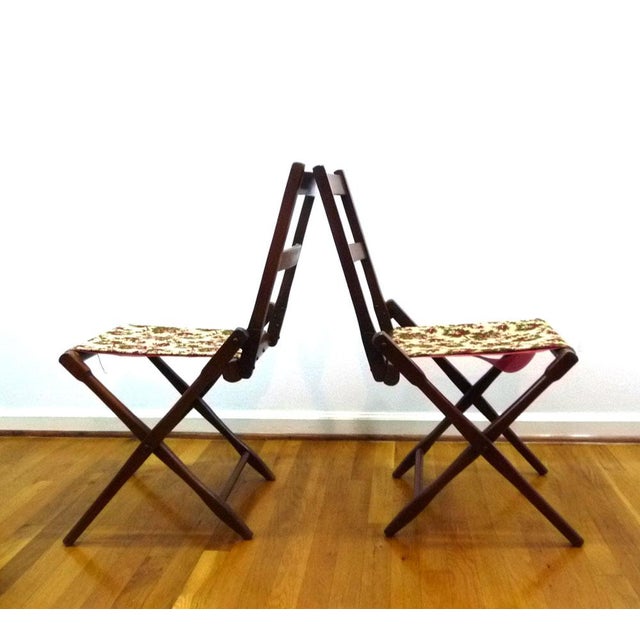 Antique BJ Harrison Folding Deck Chairs A Pair Chairish