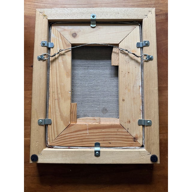 Still Life of Pink Orchids in a Blue Vase, Oil Painting For Sale - Image 10 of 10