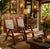 Traditional American Adirondack style meets Swedish modern / plantation influence in this highly unique duo. Teak frames...