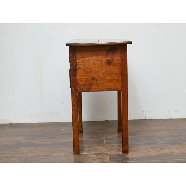 19th Century English Pine Side Table with Two Drawers and Patina For Sale - Image 12 of 12