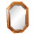 Hollywood Regency Style Octagonal Burled and Beveled Glass Mirror For Sale