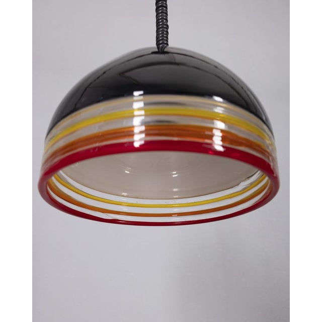 1970s Vintage Febo Murano Glass Pendant Lamp by Roberto Pamio and Renato Toso for Leucos, 1970s For Sale - Image 5 of 8