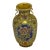 Vintage Ornate Jeweled Cloisonne Hand Painted Enamel Gilded Floral Small Vase For Sale