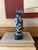 Vintage Blue and White Monkey Figure, Attributed to Andrea by Sadek, Chinese Zodiac Style Figurine For Sale - Image 4 of 9