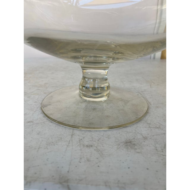 Mid-Century Modern Large 1950s Air Blown Glass Snifter 18.5” Tall For Sale - Image 3 of 9