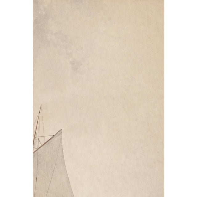 Paper Minimal Coastal Texture Study, Abstract Shoreline Art Print, 24" × 36" For Sale - Image 7 of 10