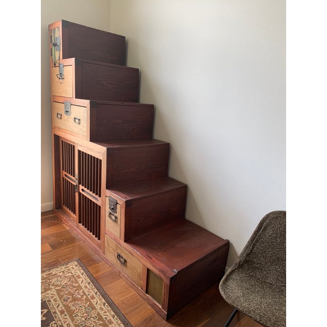 Japanese Kaidan Tansu or Staircase Tansu Meiji Chairish