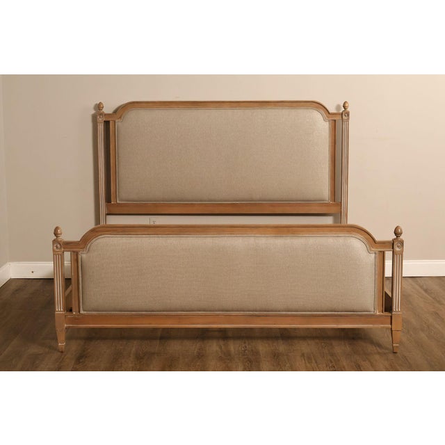 Ethan Allen King 'Allesandra' Upholstered Bed Frame For Sale - Image 18 of 18