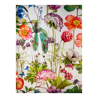 Osborne & Little “Meadow" Print Fabric- 6 1/4 Yards For Sale