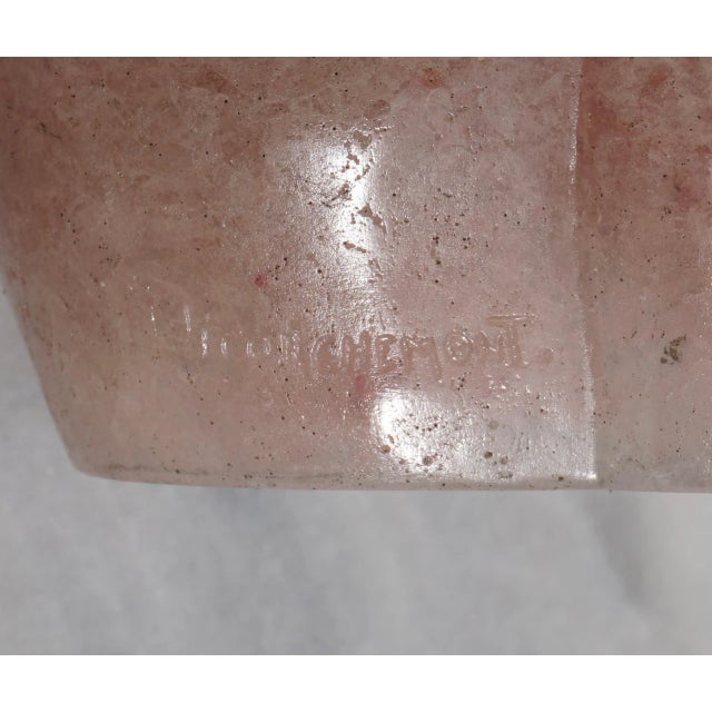 Pink Francoise Emile Decorchemont Pate De Verre Mold of a Woman’s Face For Sale - Image 8 of 9