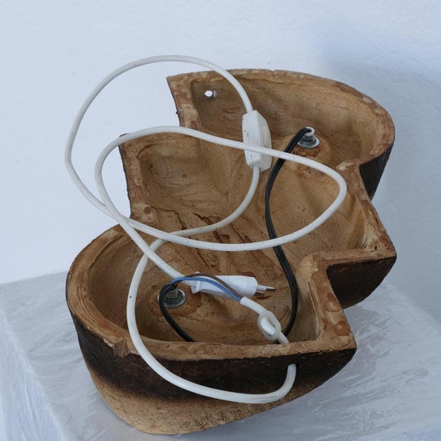 Dutch Brutalist Ceramic Wall Sconce, 1960s For Sale - Image 9 of 11