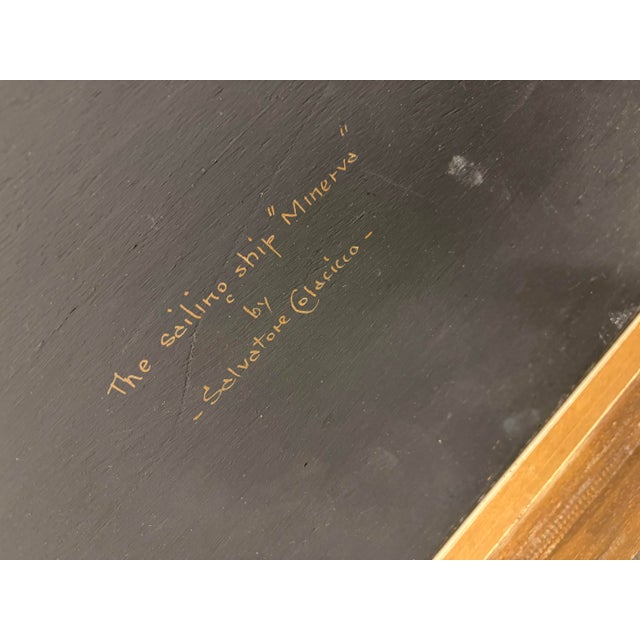 Realism 1960s Salvatore Colacicco Original Marine Seascape Oil Painting For Sale - Image 3 of 10