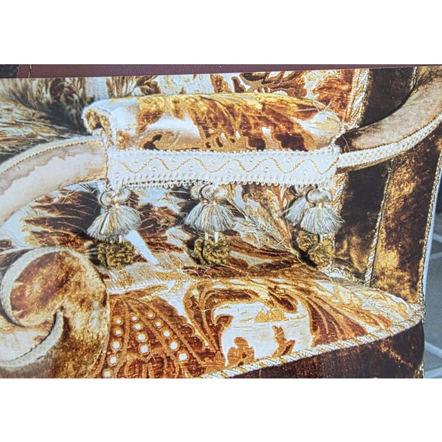 Early 19th Century Early 19th Century Cut Velvet Victorian Love Seat For Sale - Image 5 of 8