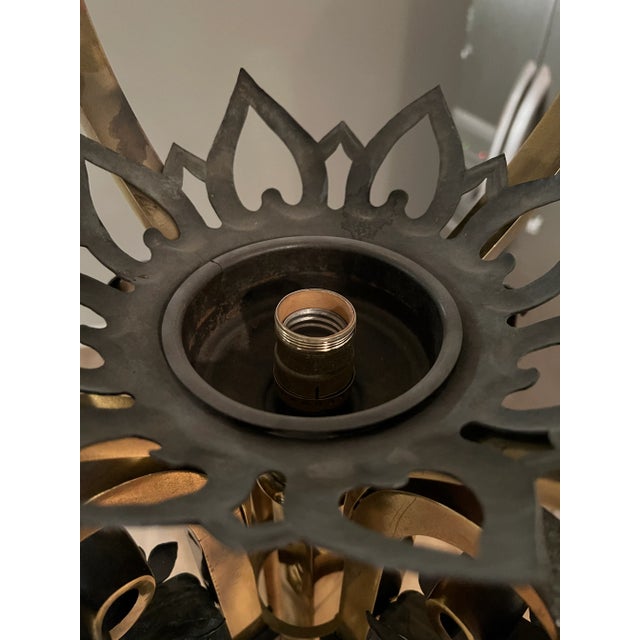 Pair 19th C., Russian Neoclassical Bronze, Iron & Feather Pulled Floor Lamps For Sale - Image 10 of 12