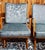 Wood Lounge Chairs in Cherry Wood & Blue-Silver Fabric from Knoll, Germany, 1950s, Set of 2 For Sale - Image 7 of 8