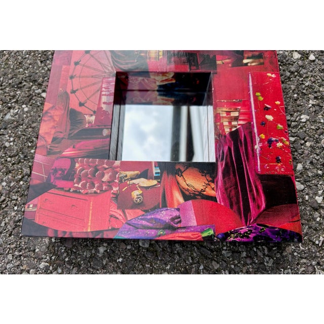 Paper Collage Mirror, 2000s For Sale - Image 3 of 8