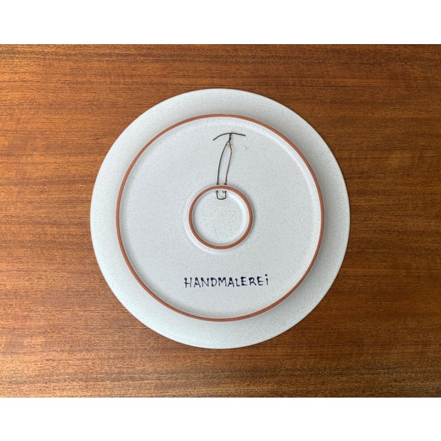Vintage German Handpainted Wall Plate, 1970s For Sale - Image 8 of 17