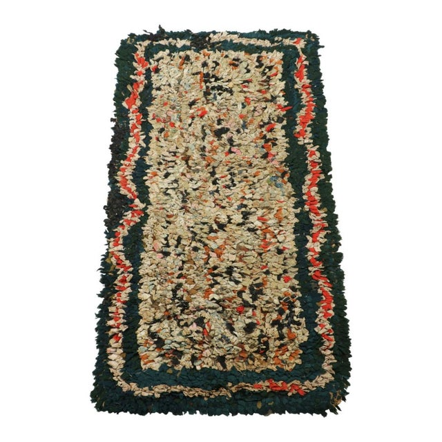 1920s Antique Hooked Rug With Abstract Multicolor Patterns | Rug & Kilim For Sale - Image 5 of 7