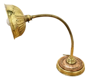 Art Deco Bankers Desk Lamp in Copper and Brass, 1920s