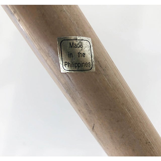 Gabriella Crespi Style Reed Chairs & Faux Tessellated Stone Table-Set of 5 For Sale - Image 12 of 13