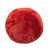 Cranberry Faux Fur Ball Pillow For Sale - Image 4 of 4