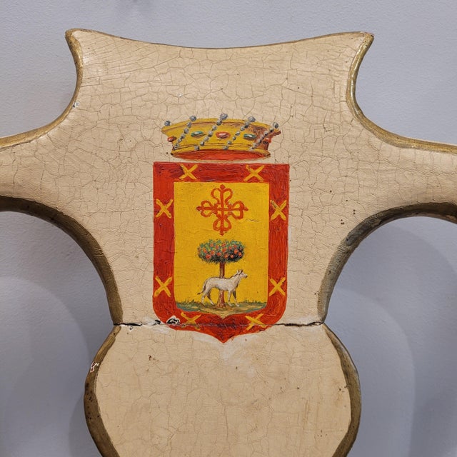 19th Century Baroque Chair Heraldic Emblem, Spain For Sale - Image 17 of 18