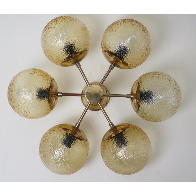 Space Age Golden Sphere Ceiling Lamp, Germany, 1970s For Sale - Image 6 of 13
