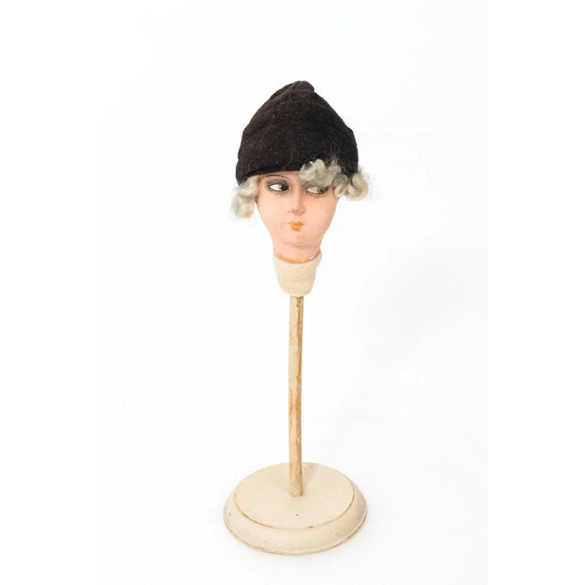 Set of Five Papier Mache Flapper Hat Stands For Sale - Image 11 of 12