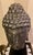 Black Extra Large Ceramic Buddha Head Sculpture Mounted on a Metal Stand For Sale - Image 8 of 12